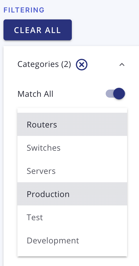 Meridian Node Category Filter.